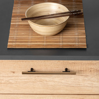 Emuca Lotto di 5 maniglie per mobili Riad, L232mm, interasse 192mm, Alluminio, Bronzato - 3