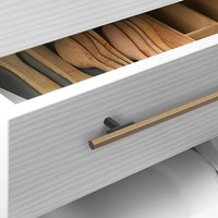 Emuca Lotto di 5 maniglie per mobili Riad, L232mm, interasse 192mm, Alluminio, Bronzato - 4