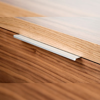 Emuca Lotto di 10 maniglie per mobili Picanya, L198mm, interasse 128mm, Alluminio, Anodizzato opaco - 3