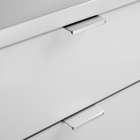 Emuca Lotto di 10 maniglie per mobili Picanya, L198mm, interasse 128mm, Alluminio, Anodizzato opaco - 4