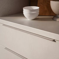 Emuca Lotto di 10 maniglie per mobili Picanya, L198mm, interasse 128mm, Alluminio, Anodizzato opaco - 5