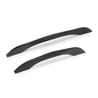 Emuca Lotto di 8 maniglie per mobili Varna, L181mm, interasse 160mm, Zama, Verniciato nero - 7