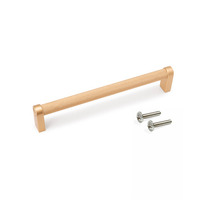 Emuca Lotto di 5 maniglie per mobili Bergen, L173mm, interasse 160mm, Alluminio, Verniciato oro - 4