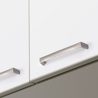 Emuca Lotto di 10 maniglie per mobili Canton, L142mm, interasse 128mm, Zama, Nichel satinato - 3