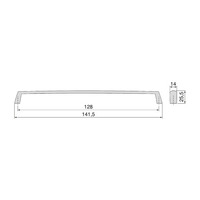 Emuca Lotto di 10 maniglie per mobili Canton, L142mm, interasse 128mm, Zama, Nichel satinato - 7