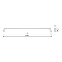 Emuca Lotto di 10 maniglie per mobili Canton, L174mm, interasse 160mm, Zama, Nichel satinato - 7