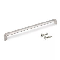 Emuca Lotto di 10 maniglie per mobili Canton, L206mm, interasse 192mm, Zama, Nichel satinato - 5