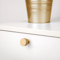 Emuca Lotto di 10 pomoli per mobili Argos, diametro 30mm, Alluminio, Oro - 3