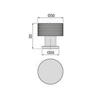 Emuca Lotto di 10 pomoli per mobili Argos, diametro 30mm, Alluminio, Oro - 6