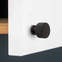 Emuca Lotto di 10 pomoli per mobili Argos, diametro 30mm, Alluminio, Verniciato nero - 2