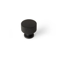Emuca Lotto di 10 pomoli per mobili Argos, diametro 30mm, Alluminio, Verniciato nero - 5