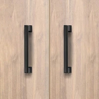 Emuca Lotto di 5 maniglie per mobili Tanger, L147.5mm, interasse 128mm, Zama, Verniciato nero - 4