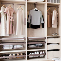 Emuca Appendiabiti per armadio Hang, larghezza regolabile 450-600 mm, Acciaio e Tecnoplastica, Verni - 3