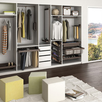 Emuca Appendiabiti per armadio Hang, larghezza regolabile 600-830 mm, Acciaio e Tecnoplastica, Verni - 6