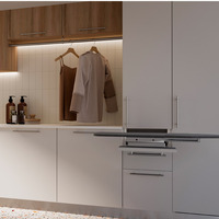 Emuca Maniglia per mobili Orlando, L464mm, interasse 384mm, Acciaio, Nichel satinato - 10