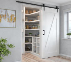 Emuca Maniglia per porte scorrevoli in legno Pasadena, lunghezza 240 mm, interasse 180 mm, Acciaio,  - 4