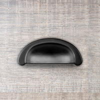 Emuca Maniglia per mobili Alberic, L77mm, interasse 64mm, Zama, Verniciato nero - 2