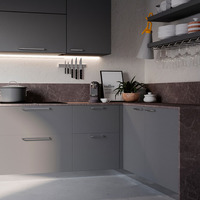 Emuca Lotto di 20 maniglie per mobili Zagreb, L236mm, interasse 224mm, Zama, Nichel satinato - 4