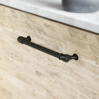 Emuca Lotto di 20 maniglie per mobili Suez, L184mm, interasse 160mm, Alluminio, Verniciato nero - 4