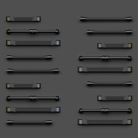 Emuca Lotto di 20 maniglie per mobili Suez, L184mm, interasse 160mm, Alluminio, Verniciato nero - 5