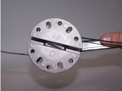 ROCCHETTI  TENDIFILO GIRASOLE IN ALLUMINIO CON BLOCCAGGIO IN ACCIAO INOX - PER VIGNETI - 2