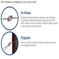 CONF. 20 pz -GIUNTAFILO GRIPPLE  'SMALL'  PER GIUNZIONI FILI DI METALLO PER VIGNETI - 2