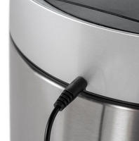 Pattumiera Rotonda Con Coperchio Con Apertura Mediante Sensore Di Movimento In Acciaio Inossidable - 5