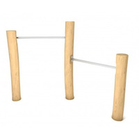 Sbarre In Acciaio Con Montanti In Legno Di Robinia