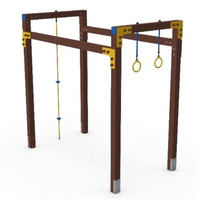 Mini Palestra Per Bambini - In Plastica Riciclata - Ancoraggio A Pavimento - 5