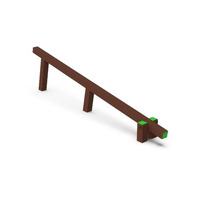 Trave di Equilibrio Fissa/ Inclinata/A Molla - Palestra all'aperto- In Plastica Riciclata - Ancoragg - 2