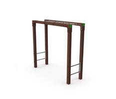 Pioli Sospesi - Palestra all'aperto- In Plastica Riciclata - Ancoraggio A Pavimento