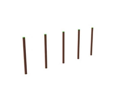 Slalom- Palestra all'aperto- In Plastica Riciclata - Ancoraggio A Pavimento