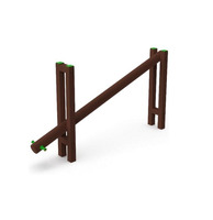 Trave Per Sollevamento Peso Alto/Basso- Palestra all'aperto- In Plastica Riciclata - Ancoraggio A Pa - 2