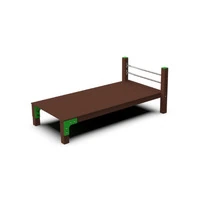 Panca Per Addominali Dritta/Inclinata/Doppia- Palestra all'aperto- In Plastica Riciclata - Ancoraggi