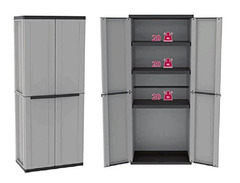 Armadio a 2 Ante con 3 Ripiani Regolabili cm 68x37,5x163,5H - 3