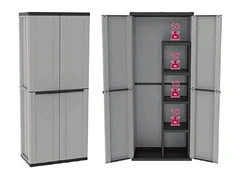 Armadio a 2 Ante Portascope con Scaffalino Interno a 4 Ripiani cm 68x37,5x163,5H - 3