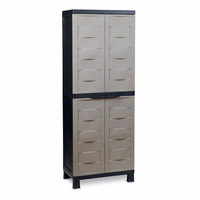 Armadio a 2 Ante in Resina con 3 Ripiano Regolabile cm.65x37x173H - 3