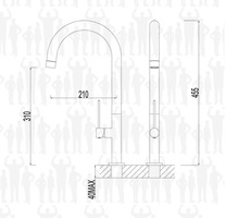 Miscelatore Doppo Monocomando da Cucina Finitura Cromo/Nero - 3