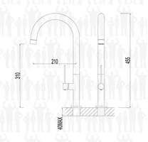 Miscelatore Doppo Monocomando da Cucina Finitura Cromo/Nero - 3