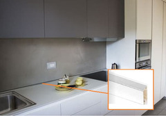 1 PZ - ALZATINA RETTANGOLARE DESIGN IN ALLUMINIO DA SP.40 3000MM - 3