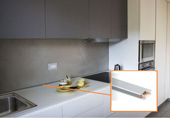 1 PZ - ALZATINA RETTANGOLARE DESIGN IN ALLUMINIO DA 100CM - 3