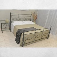 Letto matrimoniale Silene ferro battuto antracite