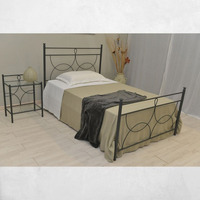 Letto una piazza e mezza Silene ferro battuto antracite