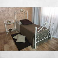 Letto una singolo Ginestra ferro battuto avorio oro