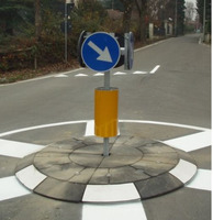 Rotonda Prefabbricata in Gomma Completa di Accessori di Fissaggio con Elastoplastico Rifrangente Dia - 3