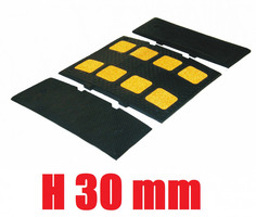 Dosso Stradale Rallentatore in Gomma Riciclata con Inserti in Elastoplastico di Colore Giallo Varie  - 2