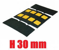 Dosso Stradale Rallentatore in Gomma Riciclata con Inserti in Elastoplastico di Colore Giallo Varie - 2