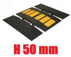 Dosso Stradale Rallentatore in Gomma Riciclata con Inserti in Elastoplastico di Colore Giallo Varie  - 3