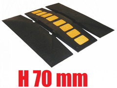 Dosso Stradale Rallentatore in Gomma Riciclata con Inserti in Elastoplastico di Colore Giallo Varie  - 4