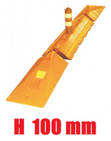 Cordolo Delimitatore di Corsia in Gomma Riciclata Gialla con Inserto Rifrangente Varie Altezze - 3